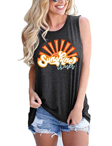 Women Sunshine Chaser Tank Sunshine Graphic Shirt