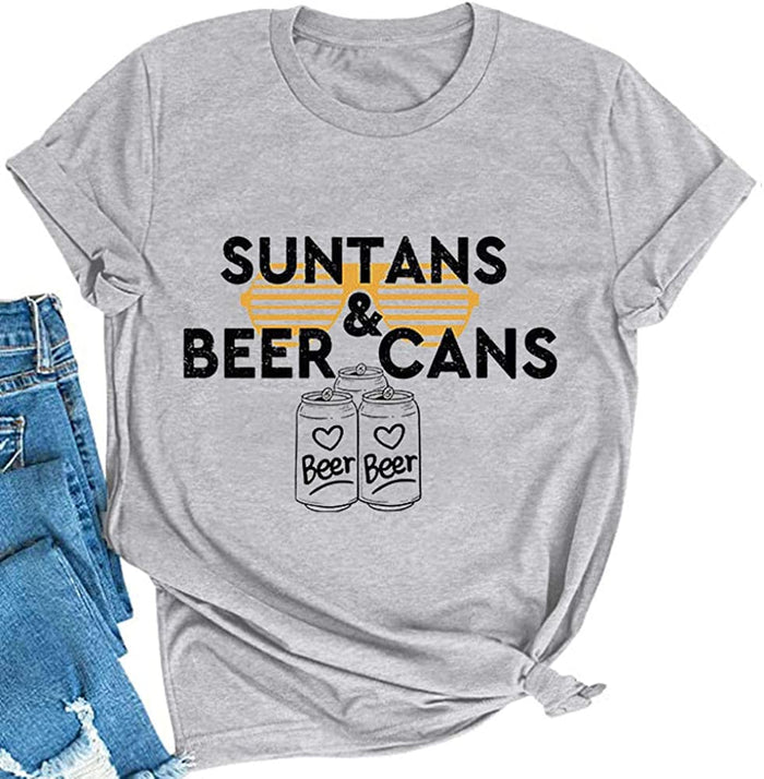 Women Suntans & Beer Cans T-Shirt Beer Shirt
