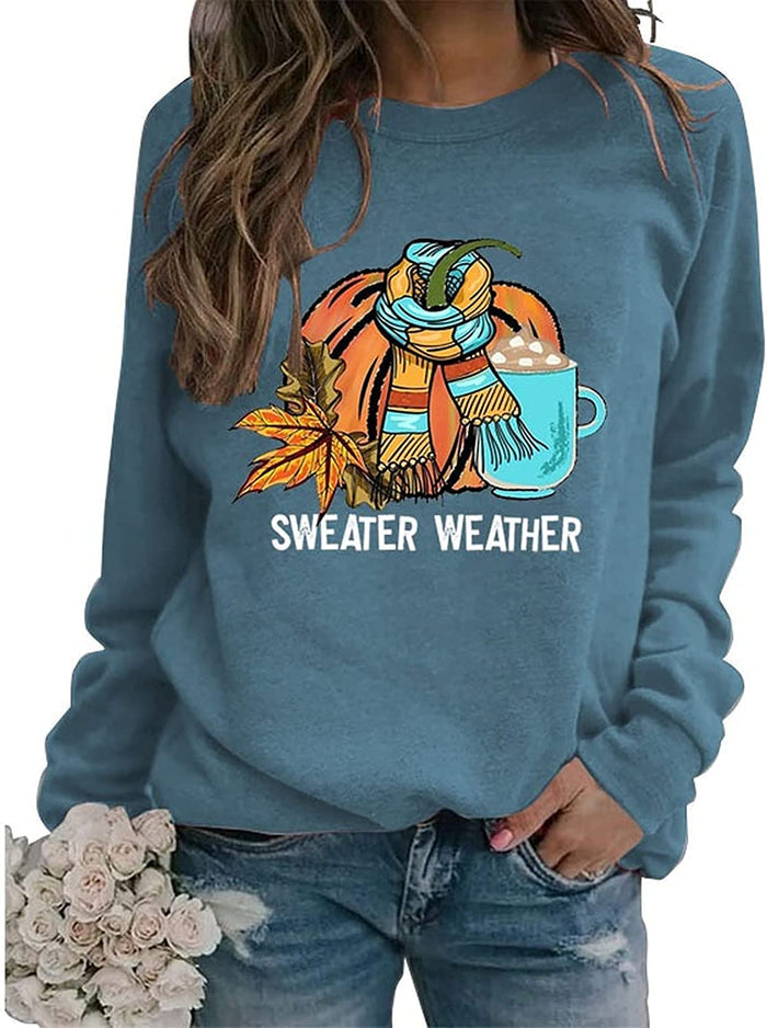 Women Sweater Weather Sweatshirt Cute Fall Shirt
