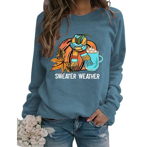 Women Sweater Weather Sweatshirt Cute Fall Shirt