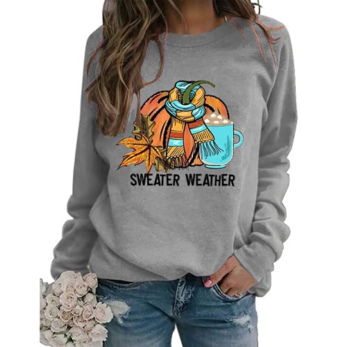 Women Sweater Weather Sweatshirt Cute Fall Shirt