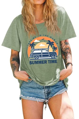 Women Take Me to The Ocean Summer Time Tshirt
