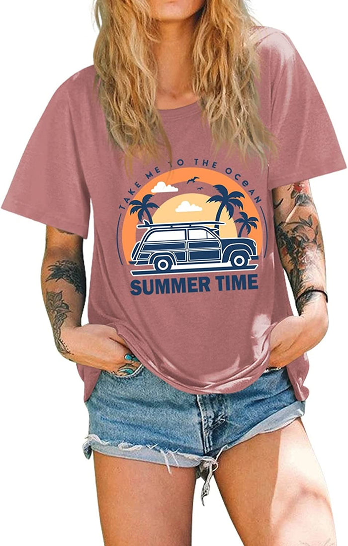 Women Take Me to The Ocean Summer Time Tshirt