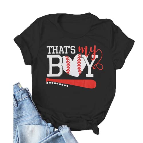 Women That's My Boy Baseball Graphic T-Shirt