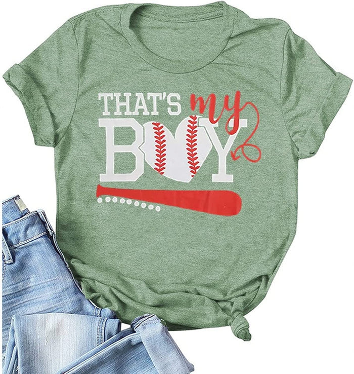 Women That's My Boy Baseball Graphic T-Shirt