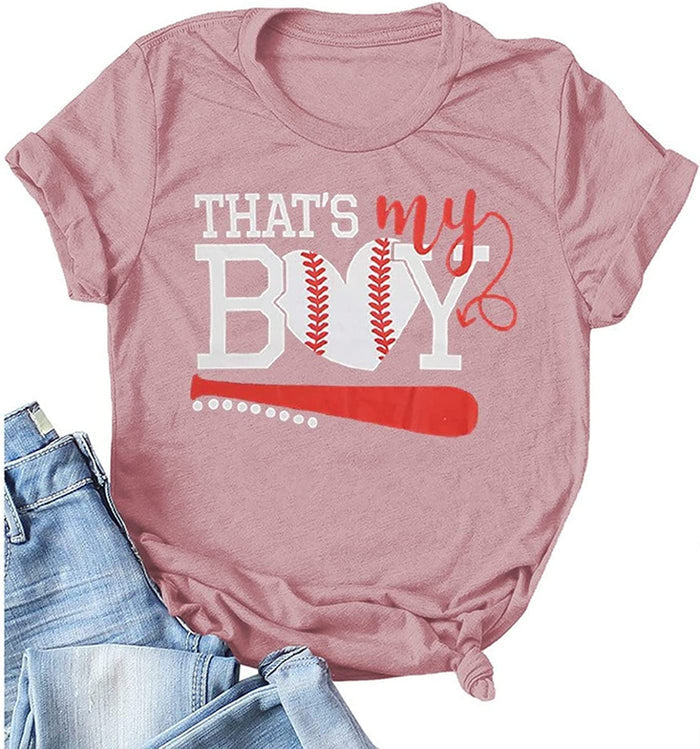 Women That's My Boy Baseball Graphic T-Shirt