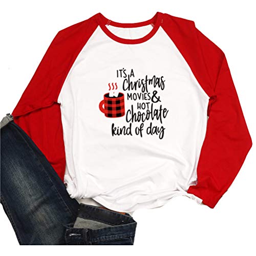 Women This is My Christmas Movie Watching T-Shirt (M, White)