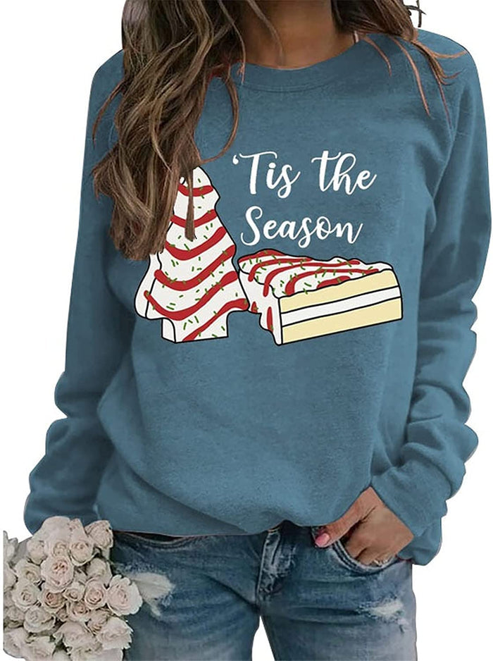Women TitleTis The Season Christmas Tree Sweatshirt Sandwich Shirt