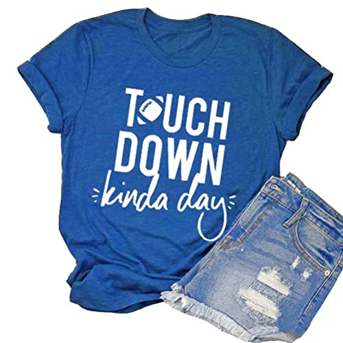 Women Touchdown Season Football T-Shirt Game Day Football Shirt
