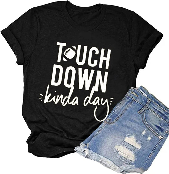 Women Touchdown Season Football T-Shirt Game Day Football Shirt
