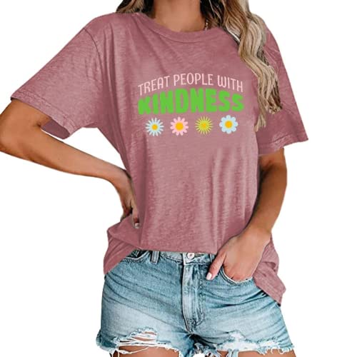 Women Treat People with Kindness Graphic T-Shirt