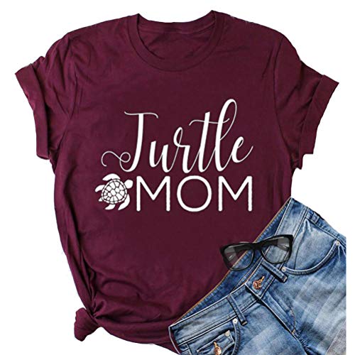 Women Turtle Mom T-Shirt Turtle Shirt