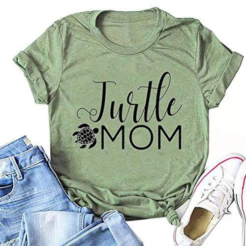 Women Turtle Mom T-Shirt Turtle Shirt