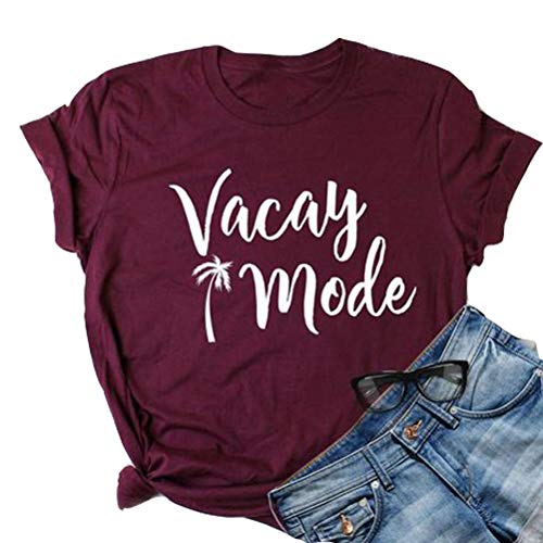 Women Vacay Mode T-Shirt Graphic T-Shirt Casual Vacay Mode Shirt Vacation Shirt