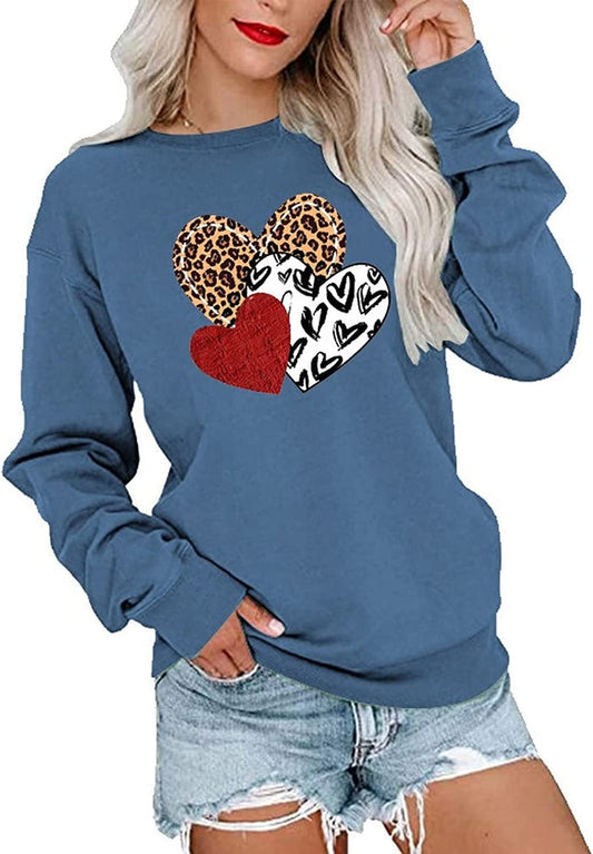 Women Valentine's Sweatshirt Long Sleeve Love Shirt