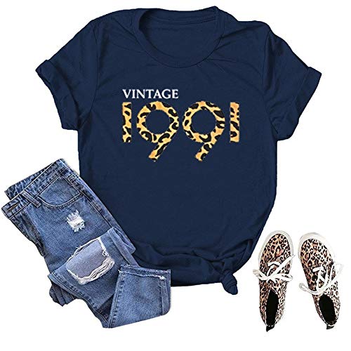 Women Vintage 1991 Birthday T-Shirt