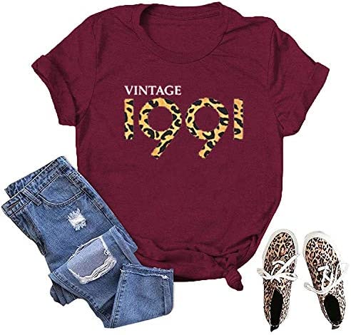 Women Vintage 1991 Birthday T-Shirt