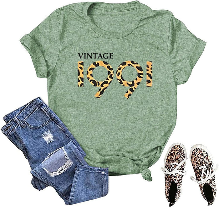 Women Vintage 1991 Birthday T-Shirt