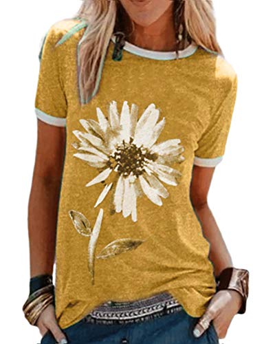 Women Vintage Daisy T-Shirt Floral Shirt