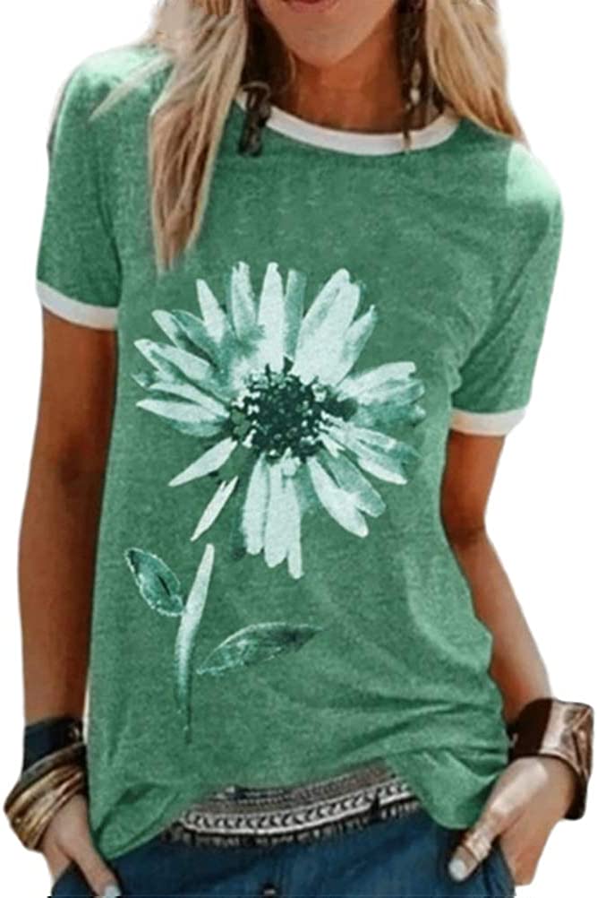 Women Vintage Daisy T-Shirt Floral Shirt