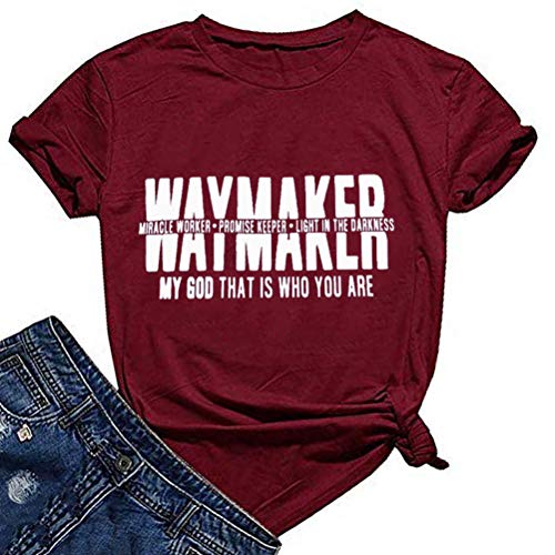 Women Way Maker Miracle Worker Promise Keeper T-Shirt Way Maker Shirt