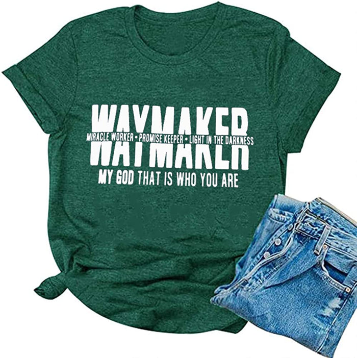 Women Way Maker Miracle Worker Promise Keeper T-Shirt Way Maker Shirt