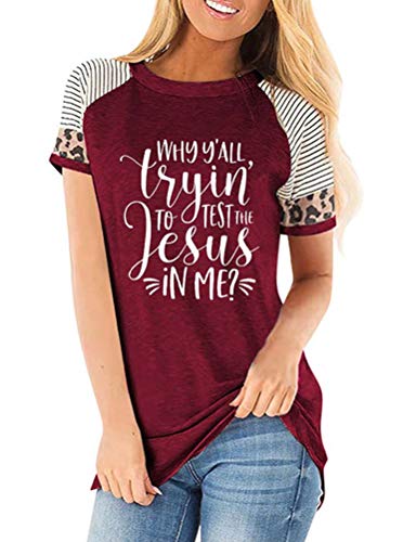 Women Why Y'all Trying to Test The Jesus in Me T-Shirt