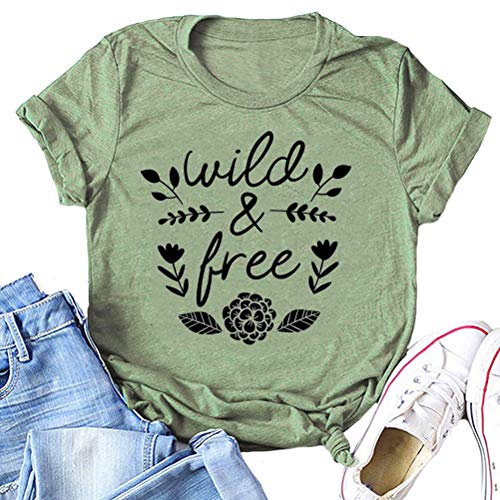 Women Wild Tree & Free Flower T-Shirt