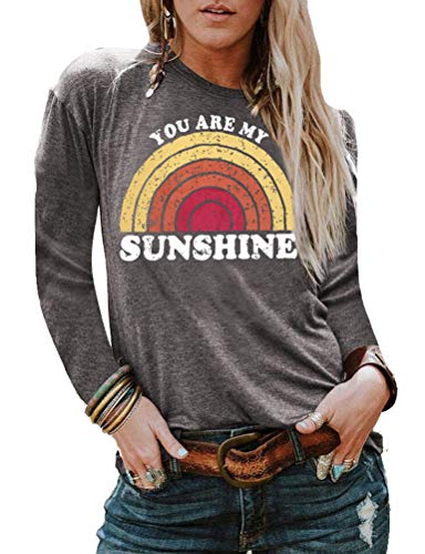 Women You are My Sunshine Blouse Rainbow Shirt