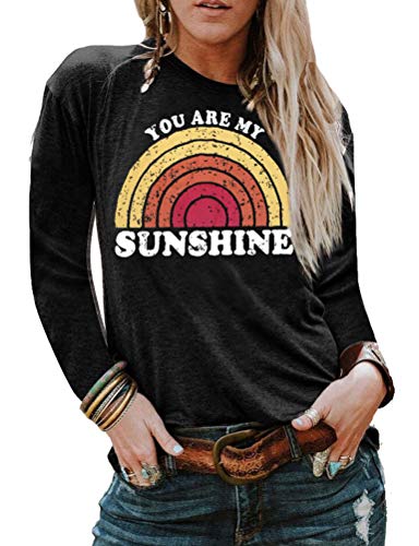 Women You are My Sunshine Blouse Rainbow Shirt