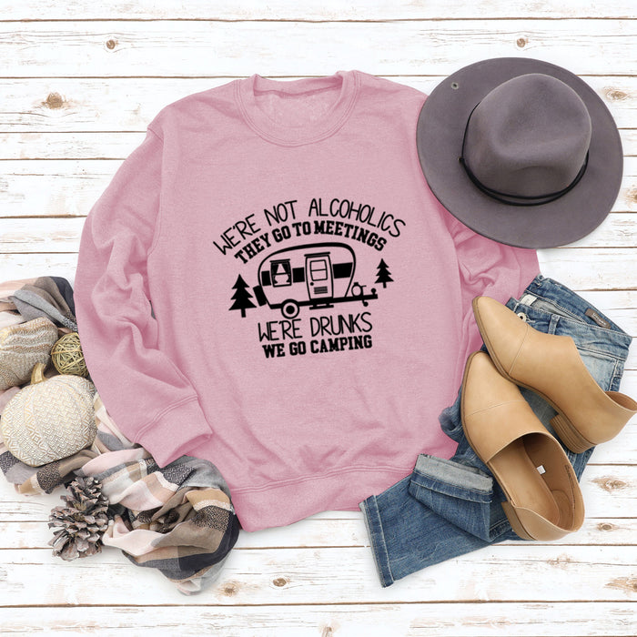 Women's Bottoming Long Sleeve Wholesale WE'RE NOT ALCOHOLICS Letter Sweater