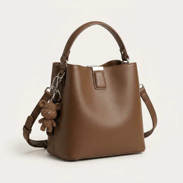 Women's Bucket Handbag Canada - Two-Tone Design