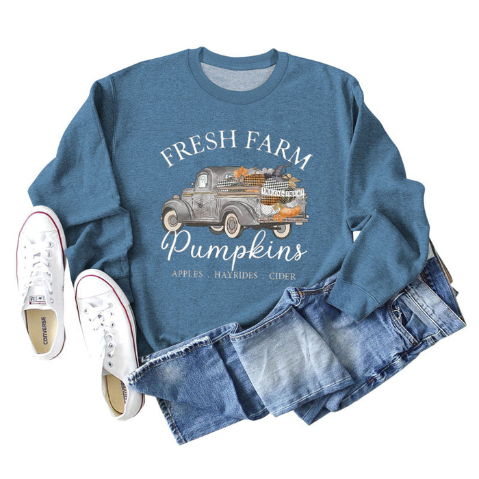 Blue sweater (white color picture) / S