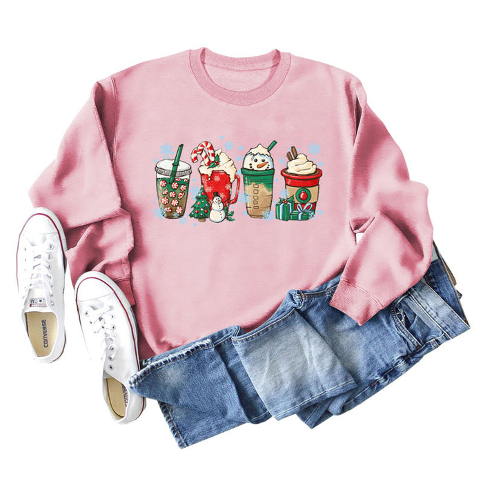 Women's Casual Loose Bottomed Long Sleeve Printed Oversize Sweater