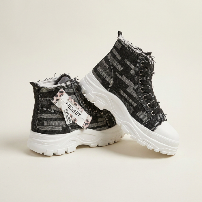 Women's Denim High-Top Platform Sneakers | Canada