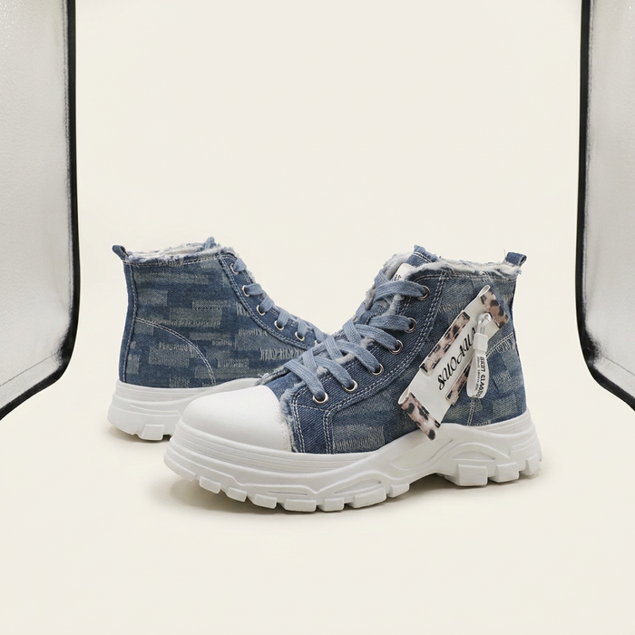 Women's Denim High-Top Platform Sneakers | Canada