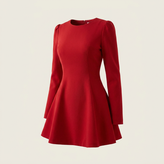 Women's Elegant Long Sleeve Fit & Flare Dress Canada | Parcel Theory