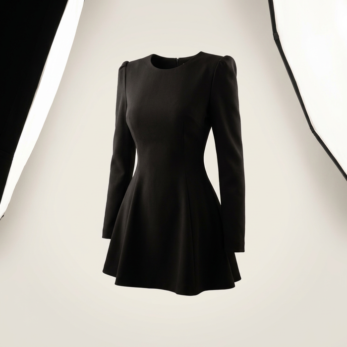 Women's Elegant Long Sleeve Fit & Flare Dress Canada | Parcel Theory