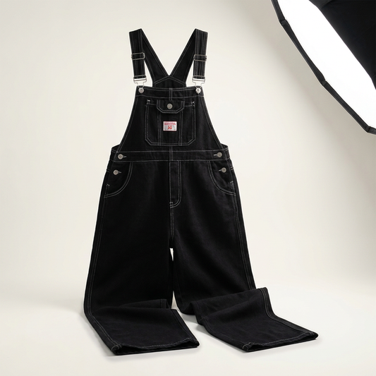 Women's Embroidered Denim Overalls Canada | Loose Fit