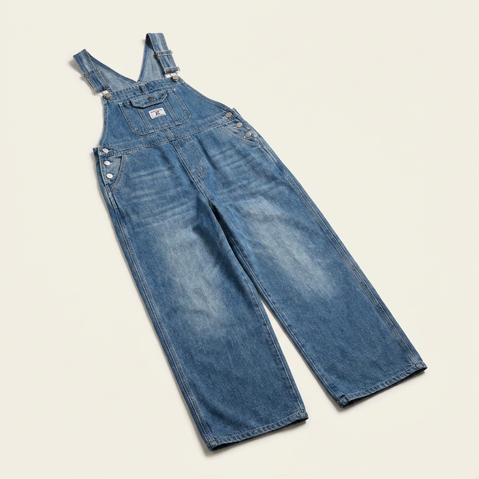 Women's Embroidered Denim Overalls Canada | Loose Fit