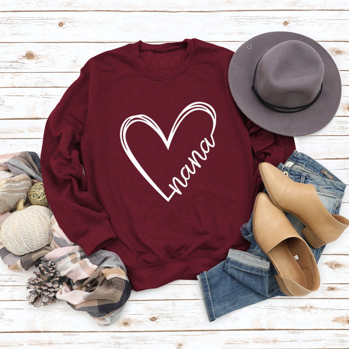 Wine red sweater (white font) / S