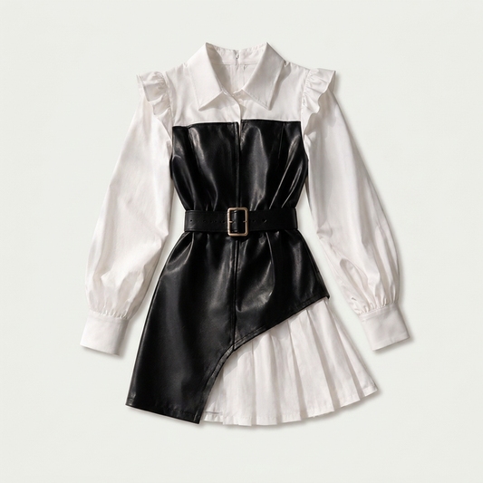 Women's French-Style Leather Corset Mini Dress Canada | Parcel Theory
