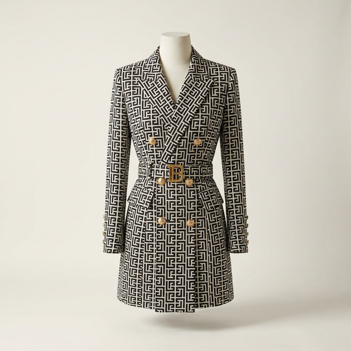 Women's Geometric Print Two-Piece Dress Set Canada | Parcel Theory