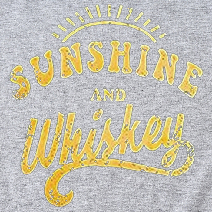 Women's Large Sunshine and Whishkey Round Neck Short Sleeve T-shirt