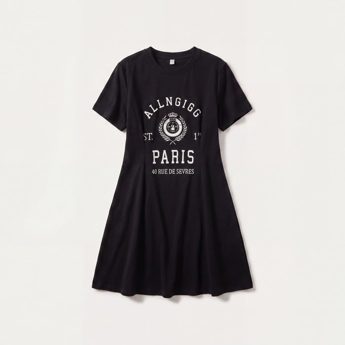 Women's Paris Letter Print A-Line Dress Canada