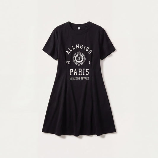 Women's Paris Letter Print A-Line Dress Canada
