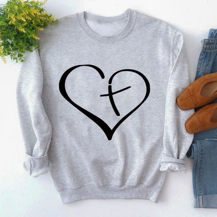 Gray sweater (black font) / S