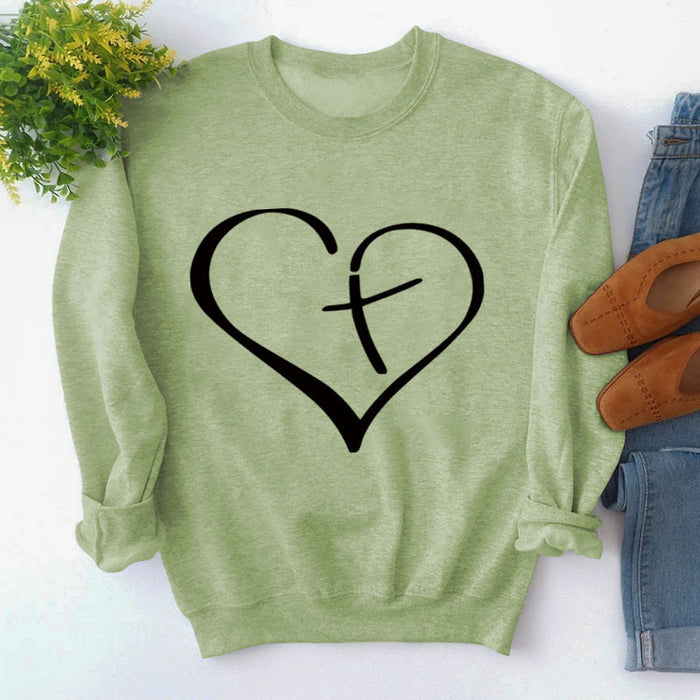 Olive sweater (black font) / S