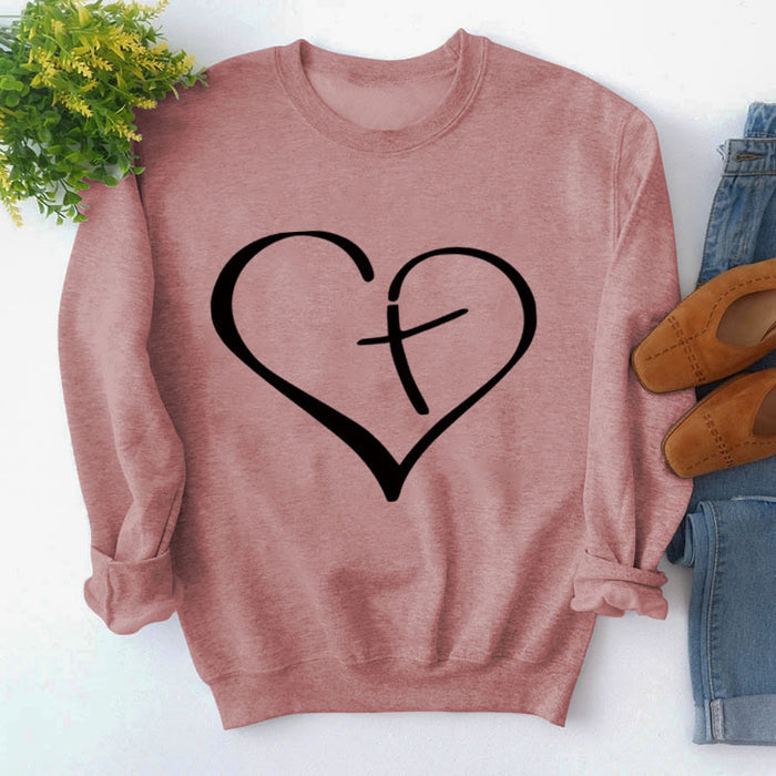 Rose gold sweater (black font) / S