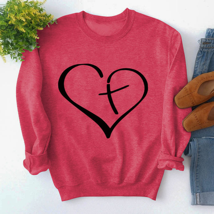 Red sweater (black font) / S